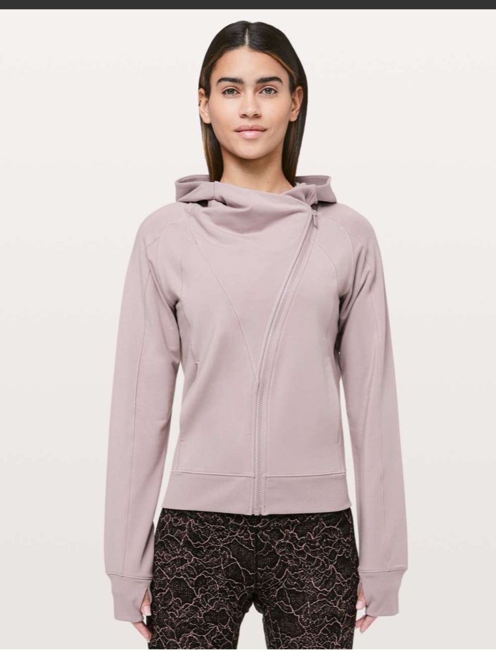 Lululemon Coast Hoodie Crossover Diagonal Zip